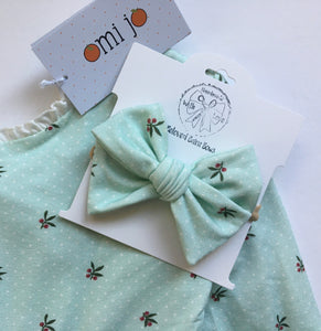Sweet Mint & Berry Handtied and Vintage style Bows