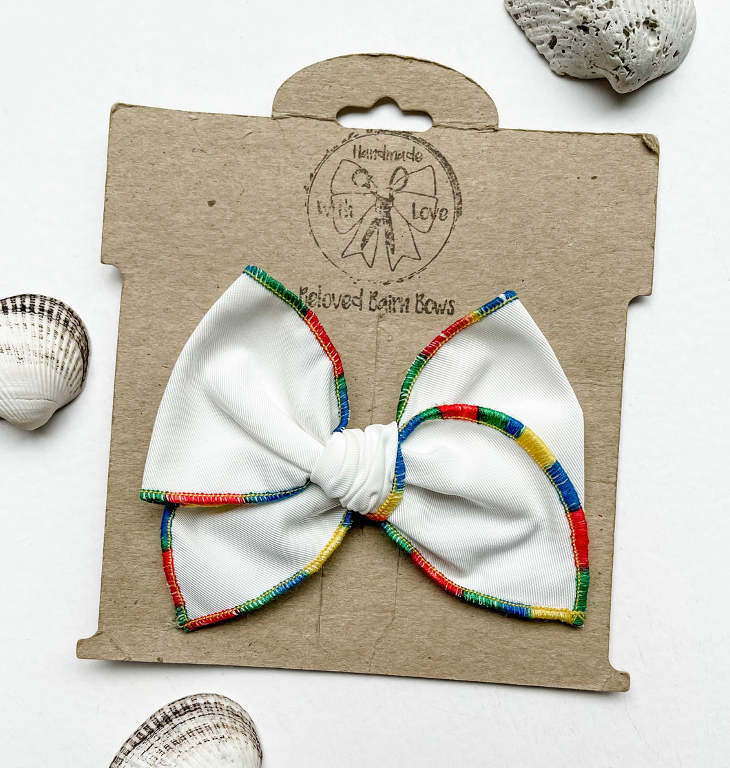 Rainbow Trimmed SWIM Bows