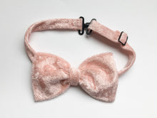 Load image into Gallery viewer, Sweet Peach Velvet Bow tie