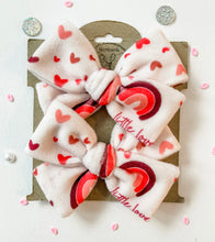 Load image into Gallery viewer, Little Love Handtied Velvet Bows and Headbands