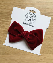 Load image into Gallery viewer, Wine Velvet Bow