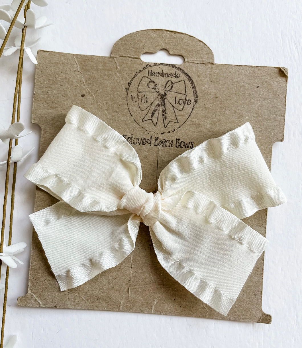 Romantic Handtied Double Ruffle Bows