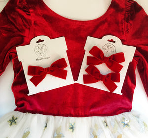 Rouge Red Vintage and Petite Velvet Bows