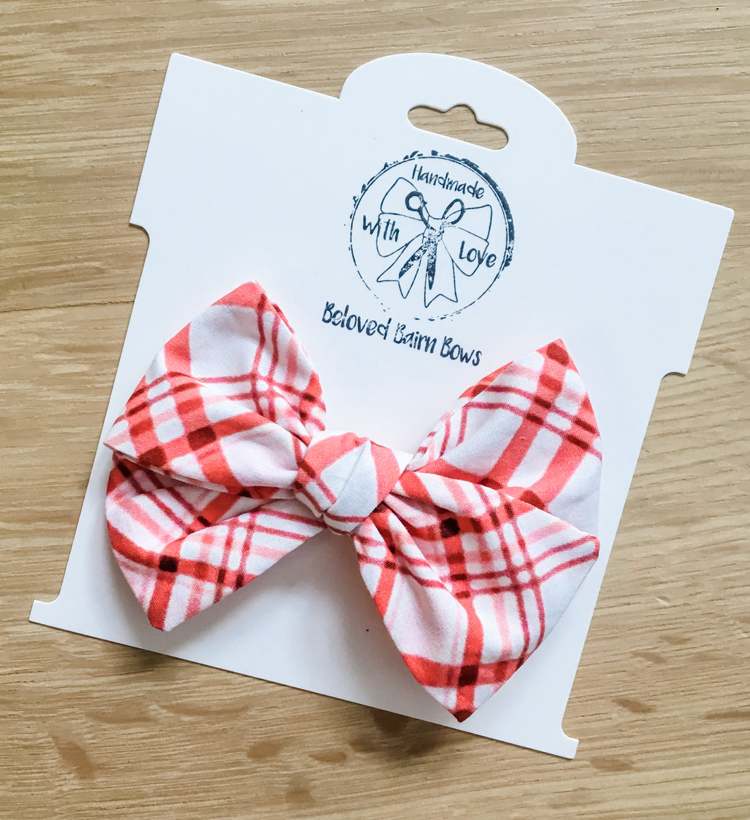 Peppermint Holly Bows and Headbands