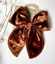 Load image into Gallery viewer, Chocolate Brown Velvet Bows