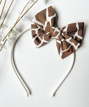 Load image into Gallery viewer, Giraffe Handtied Bows and Headbands